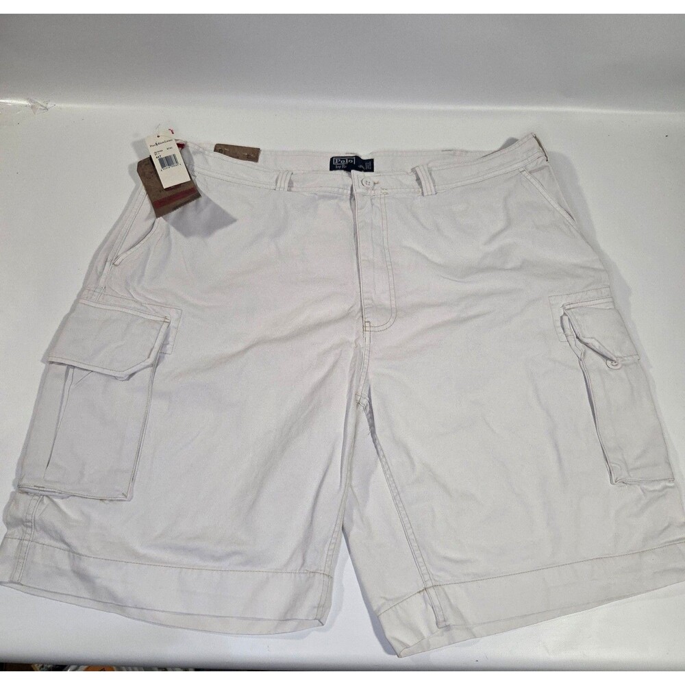 Polo Ralph Lauren Men's White Cargo Shorts Size 44T Tall Gellar Fatigue Short